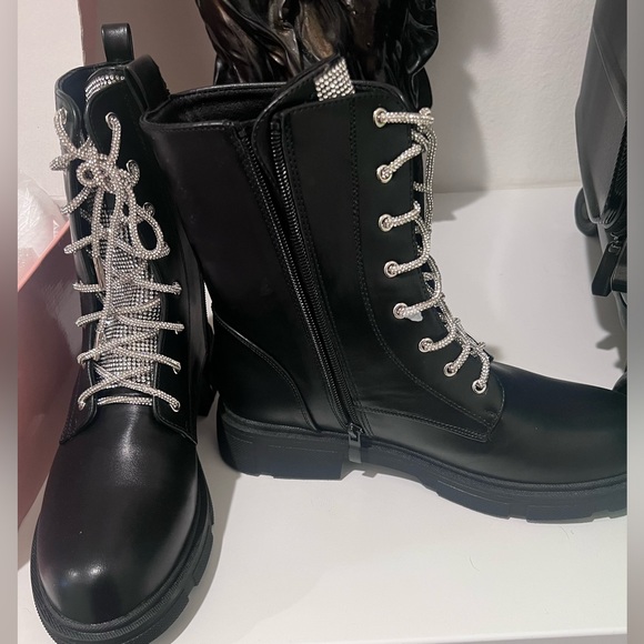 Bling crystalized combat boots for sale - Picture 3 of 3
